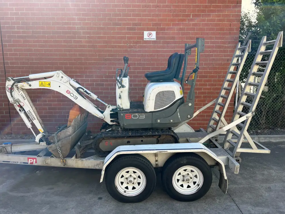Photo of specialised tight access mini excavator